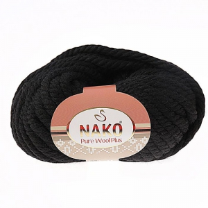 Nako Pure Wool Plus 217 Черный